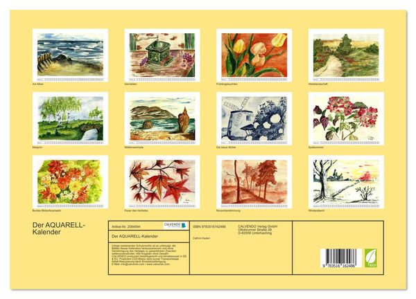 Produktbild: Der AQUARELL-Kalender (Wandkalender 2026 DIN A3 quer), CALVENDO Monatskalender