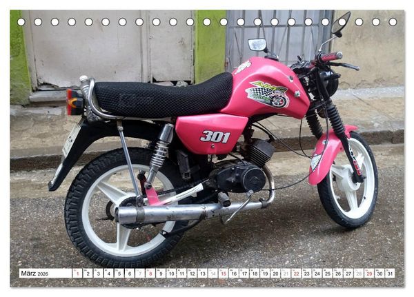 Produktbild: MZ - Ein Motorrad aus der DDR in Kuba (Tischkalender 2026 DIN A5 quer), CALVENDO Monatskalender