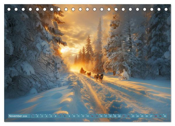 Produktbild: Schlittenhund Tr&auml;ume (Tischkalender 2026 DIN A5 quer), CALVENDO Monatskalender