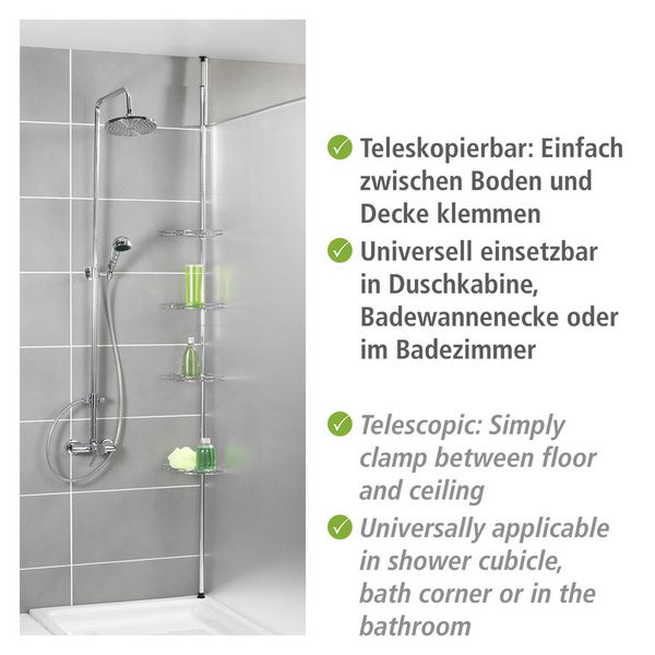 Produktbild: Teleskop-Duschecke Mod. Prea Edelstahl, aus rostfreiem Edelstahl