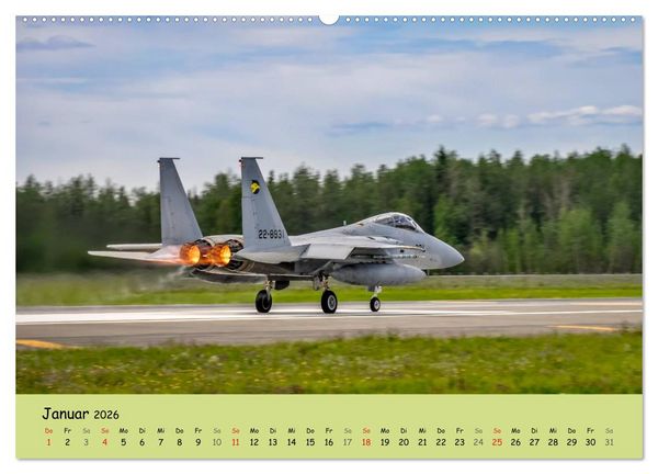 Produktbild: Luft&uuml;berlegenheit - Kampfjets in Aktion (Wandkalender 2026 DIN A2 quer), CALVENDO Monatskalender