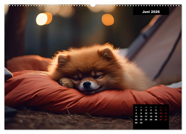 Produktbild: Zwergspitze - kleine Hunde, gro&szlig;e Pers&ouml;nlichkeiten (hochwertiger Premium Wandkalender 2026 DIN A2 quer), Kunstdruck in Hochglanz