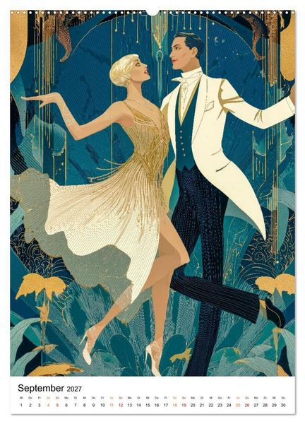 Produktbild: Art Deco - Glamour, Geometrie und Goldstaub (Wandkalender 2027 DIN A2 hoch), CALVENDO Monatskalender