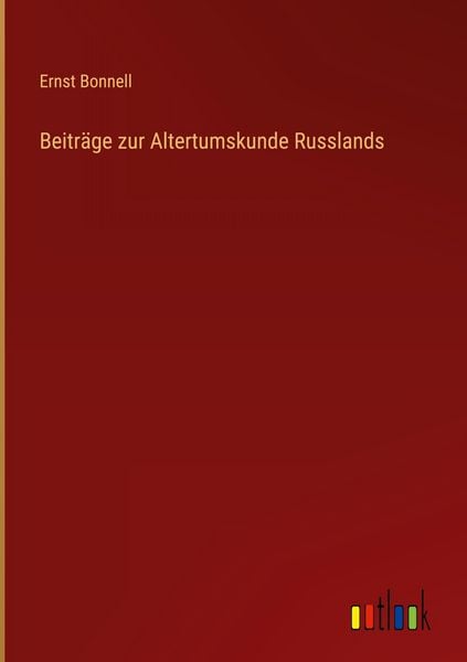 Produktbild: Beitr&auml;ge zur Altertumskunde Russlands