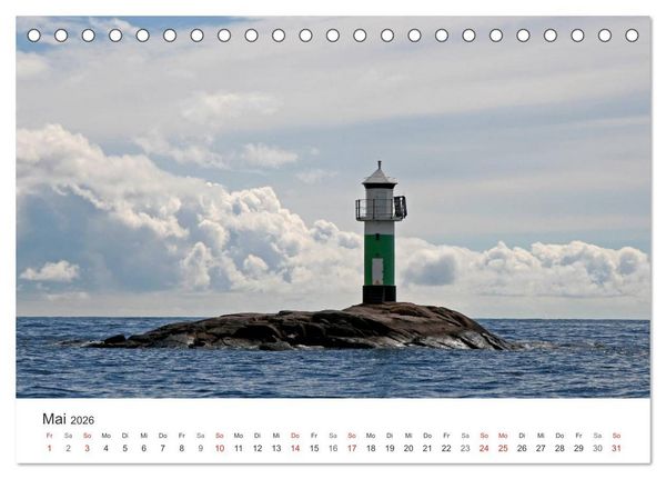 Produktbild: Leuchtt&uuml;rme und Leuchtfeuer an der Ostsee (Tischkalender 2026 DIN A5 quer), CALVENDO Monatskalender
