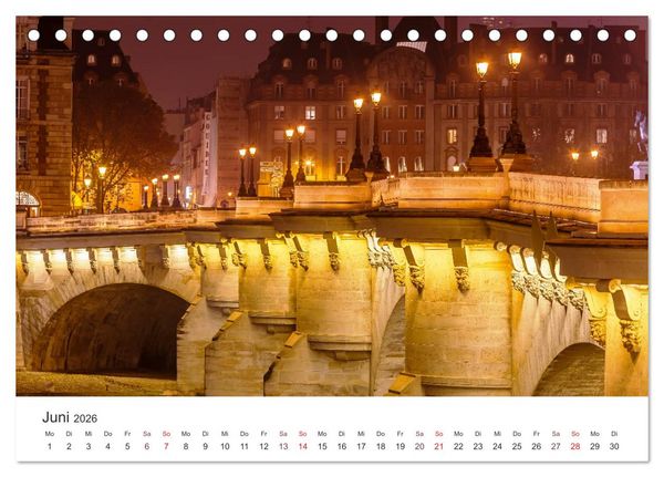 Produktbild: N&auml;chtliche Streifz&uuml;ge durch Europas Hauptst&auml;dte (Tischkalender 2026 DIN A5 quer), CALVENDO Monatskalender