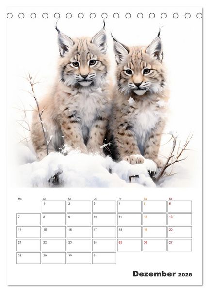 Produktbild: Unsere Tiere des Waldes (Tischkalender 2026 DIN A5 hoch), CALVENDO Monatskalender