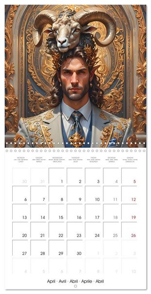 Produktbild: Zodiac Men (Wall Calendar 2026 12 &times; 12 Inch) CALVENDO 12 Month Wall Calendar
