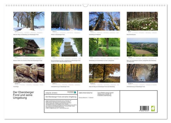 Produktbild: Der Ebersberger Forst und seine Umgebung (Wandkalender 2026 DIN A2 quer), CALVENDO Monatskalender