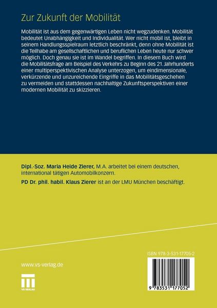 Produktbild: Zur Zukunft der Mobilit&auml;t