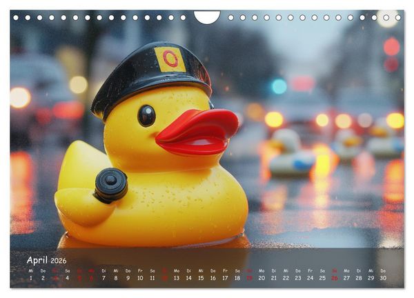 Produktbild: Badeenten Kalender - Quietscheenten in der Berufswelt (Wandkalender 2026 DIN A4 quer), CALVENDO Monatskalender