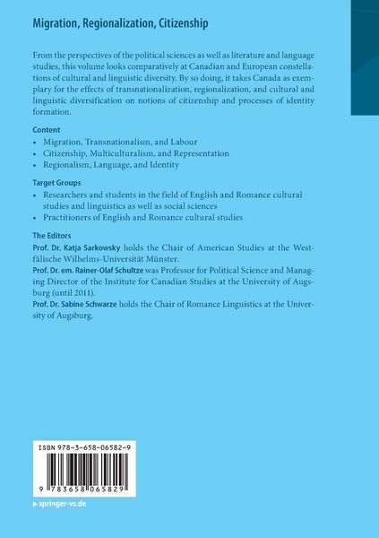 Produktbild: Migration, Regionalization, Citizenship