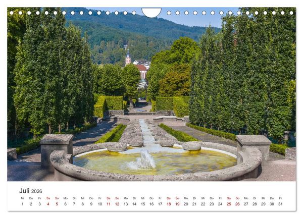 Produktbild: Baden-Baden, Kurstadt am Rande des Schwarzwaldes (Wandkalender 2026 DIN A4 quer), CALVENDO Monatskalender