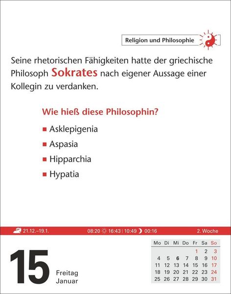 Produktbild: Duden Allgemeinbildung Tagesabrei&szlig;kalender 2027 - Wissen und Quizzen