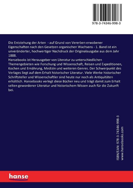 Produktbild: Die Entstehung der Arten