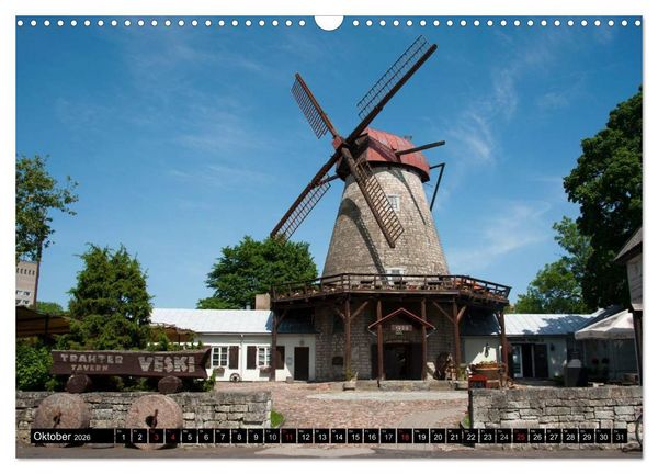 Produktbild: Windm&uuml;hlen in Europa (Wandkalender 2026 DIN A3 quer), CALVENDO Monatskalender