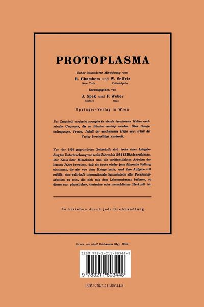 Produktbild: Die makromolekulare Chemie und ihre Bedeutung f&uuml;r die Protoplasmaforschung