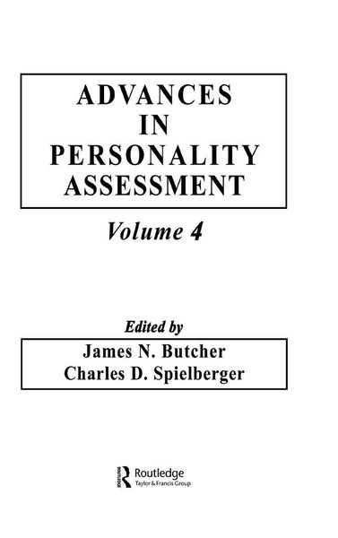 Produktbild: Advances in Personality Assessment