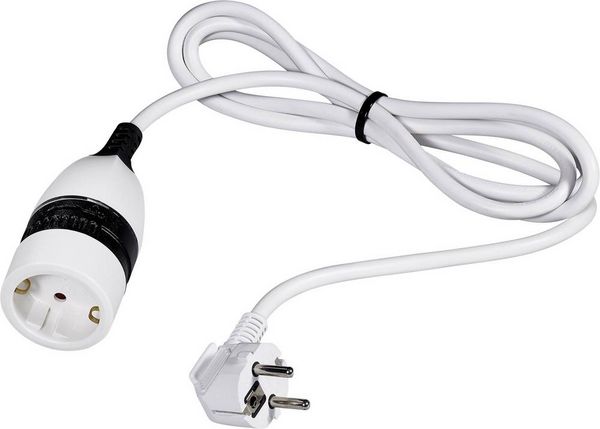 Produktbild: Segula 50133 Strom Verl&auml;ngerungskabel Wei&szlig; 1.40 m H05VV-F 3G 1,5 mm&sup2;
