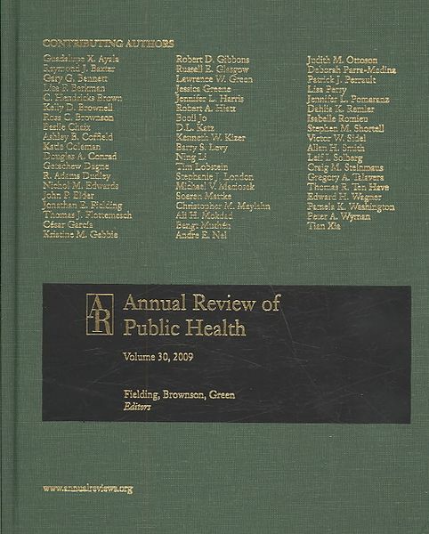 Produktbild: Annual Review of Public Health W/Online Vol 30