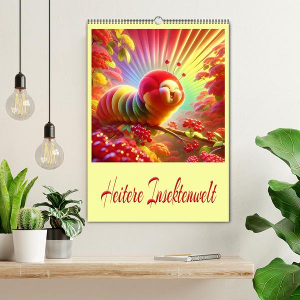 Produktbild: Heitere Insektenwelt (Wandkalender 2026 DIN A2 hoch), CALVENDO Monatskalender