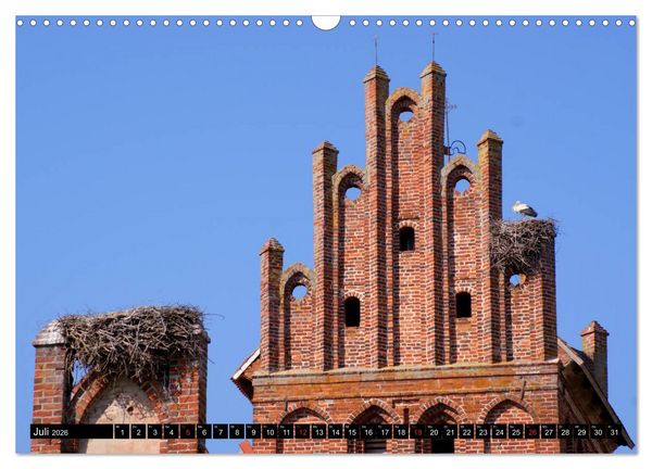 Produktbild: Im Paradies der St&ouml;rche - Dorfkirchen als Storchkirchen in Ostpreu&szlig;en (Wandkalender 2026 DIN A3 quer), CALVENDO Monatskalender