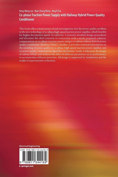 Produktbild: Co-phase Traction Power Supply with Railway Hybrid Power Quality Conditioner