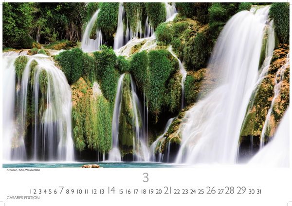 Produktbild: Wasserf&auml;lle Kalender 2027 &ndash; Wandkalender | Fotokalender Naturkalender 35x50cm Gro&szlig;format - Inspirierende Wasserfall-Fotografien f&uuml;r das ganze Jahr.
