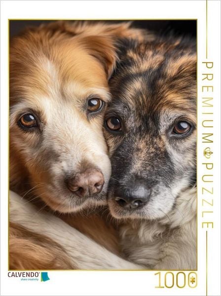Produktbild: CALVENDO Puzzle Ein Herz. Vier Pfoten. F&uuml;r immer | 1000 Teile Lege-Gr&ouml;&szlig;e 64x48cm Foto-Puzzle f&uuml;r gl&uuml;ckliche Stunden