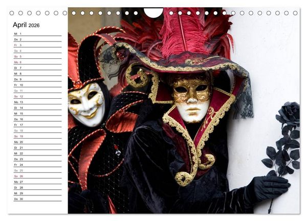Produktbild: Carnevale di Venezia 2026 (Wandkalender 2026 DIN A4 quer), CALVENDO Monatskalender