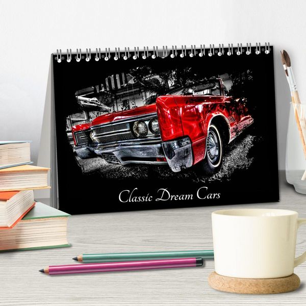 Produktbild: Classic Dream Cars (Tischkalender 2026 DIN A5 quer), CALVENDO Monatskalender