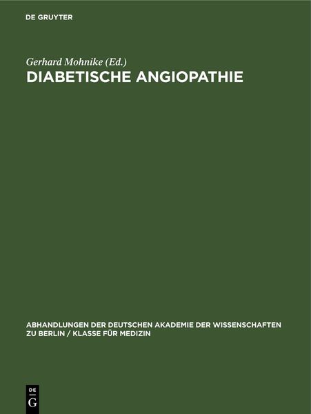 Produktbild: Diabetische Angiopathie