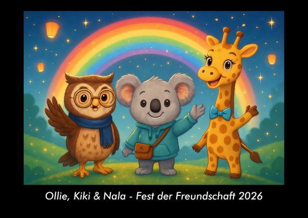 Ollie, Kiki & Nala - Fest der Freundschaft 2026 Fotokalender DIN A3