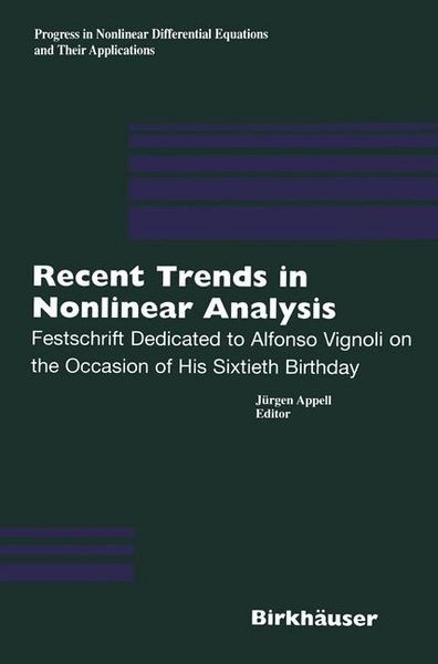 Produktbild: Recent Trends in Nonlinear Analysis