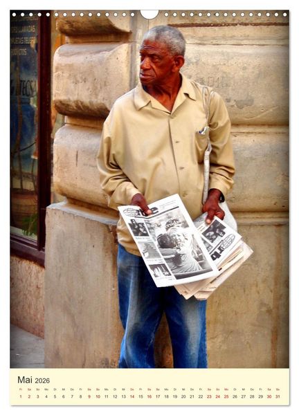 Produktbild: Zeitungsh&auml;ndler - Unterwegs in der Altstadt von Havanna (Wandkalender 2026 DIN A3 hoch), CALVENDO Monatskalender