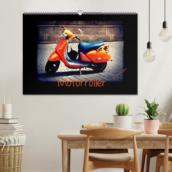 Produktbild: Motorroller (Wandkalender 2026 DIN A2 quer), CALVENDO Monatskalender