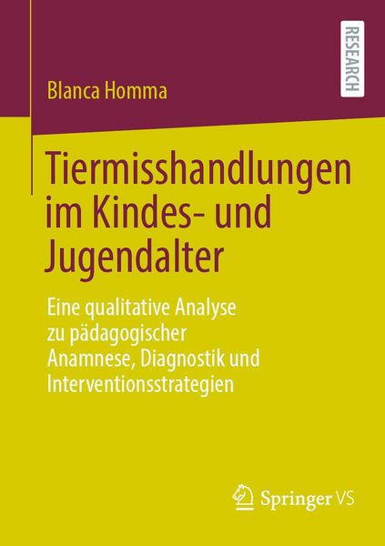 Produktbild: Tiermisshandlungen im Kindes- und Jugendalter