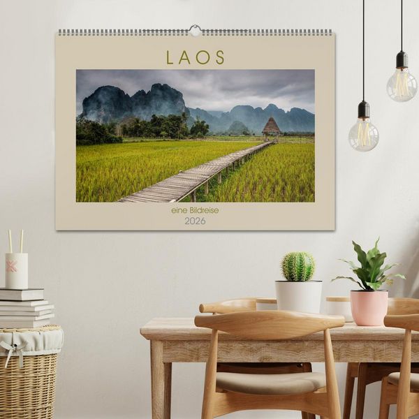 Produktbild: Laos - eine Bildreise (Wandkalender 2026 DIN A2 quer), CALVENDO Monatskalender