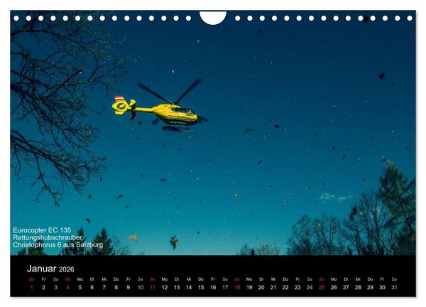 Produktbild: Hubschrauber im Einsatz (Wandkalender 2026 DIN A4 quer), CALVENDO Monatskalender