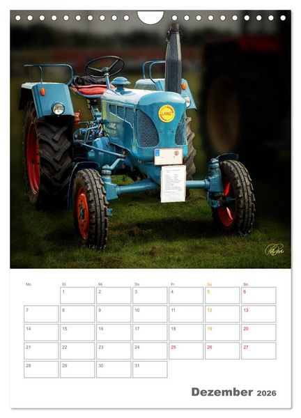 Produktbild: Oldtimer - mein Trecker (Wandkalender 2026 DIN A4 hoch), CALVENDO Monatskalender