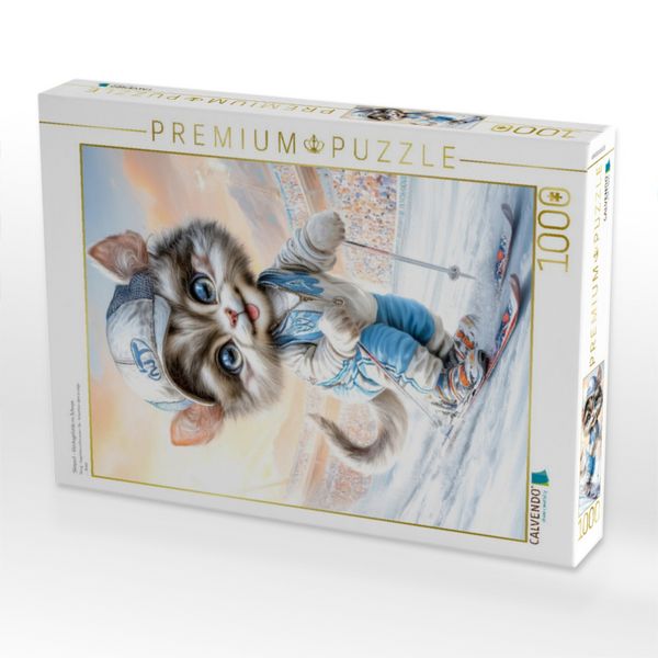 Produktbild: CALVENDO Puzzle Skisport - Gl&uuml;cksgef&uuml;hle im Schnee | 1000 Teile Lege-Gr&ouml;&szlig;e 64x48cm Foto-Puzzle f&uuml;r gl&uuml;ckliche Stunden