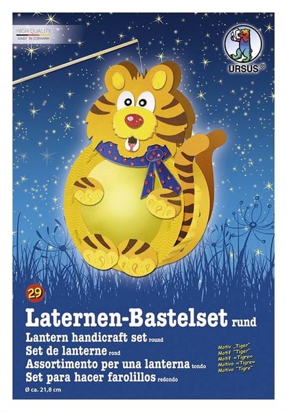 Produktbild: URSUS Laternenzeit Laternen-Bastelset rund Tiger
