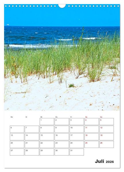Produktbild: Usedom - Terminplaner (Wandkalender 2026 DIN A3 hoch), CALVENDO Monatskalender