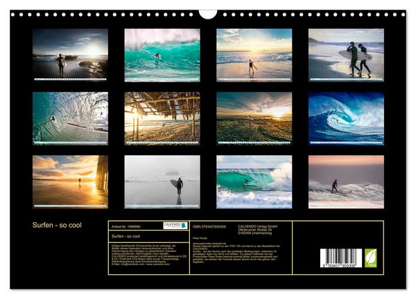 Produktbild: Surfen - so cool (Wandkalender 2026 DIN A3 quer), CALVENDO Monatskalender