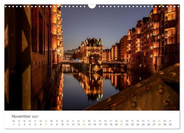 Produktbild: Hamburgs Hafenlichter (Wandkalender 2027 DIN A3 quer), CALVENDO Monatskalender
