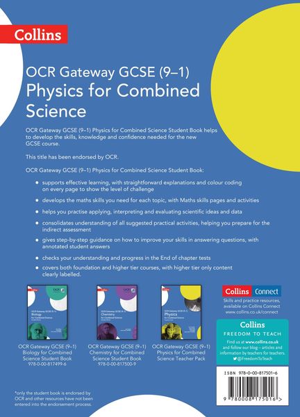 Produktbild: OCR Gateway GCSE Physics for Combined Science 9-1 Student Book