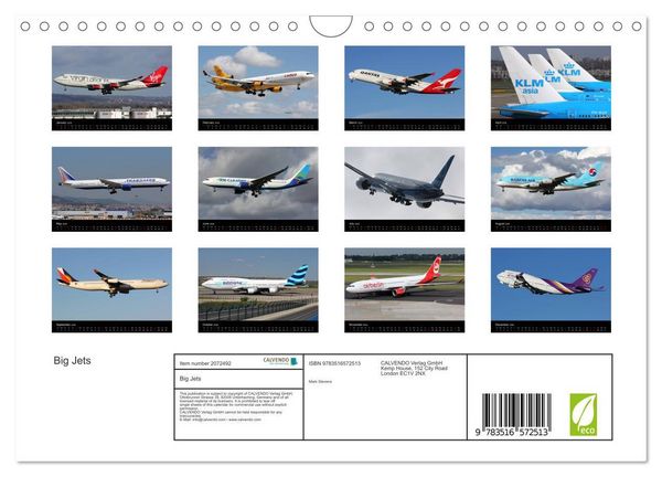 Produktbild: Big Jets (Wall Calendar 2026 DIN A4 landscape), CALVENDO 12 Month Wall Calendar