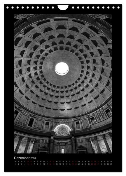 Produktbild: Monochrome Einblicke Rom (Wandkalender 2026 DIN A4 hoch), CALVENDO Monatskalender