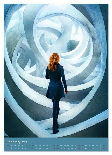 Produktbild: Paths like Escher (Wall Calendar 2026 DIN A2 portrait), CALVENDO 12 Month Wall Calendar