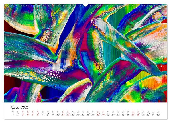 Produktbild: Abstrakte Regenbogen (hochwertiger Premium Wandkalender 2026 DIN A2 quer), Kunstdruck in Hochglanz
